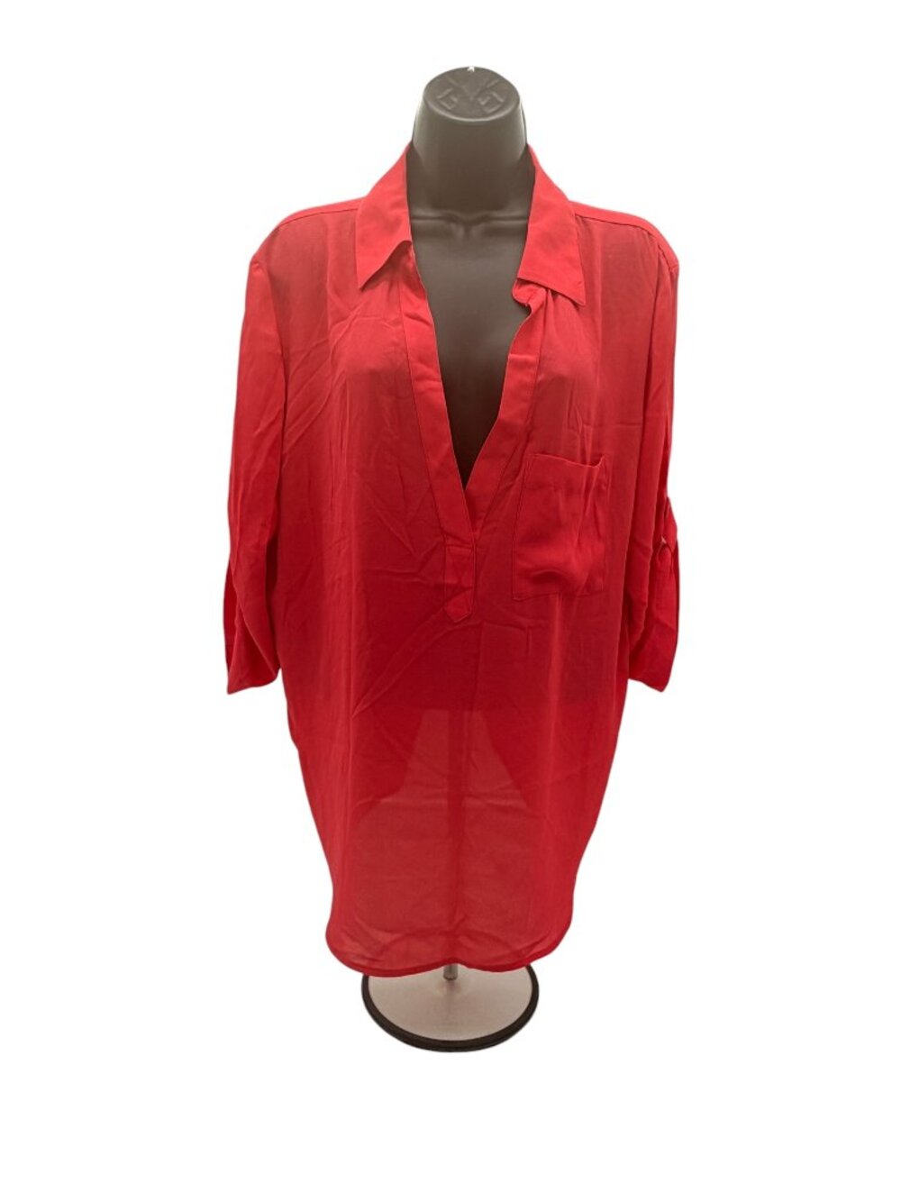 NWT New York & Co. Red XL V-Neck Blouse